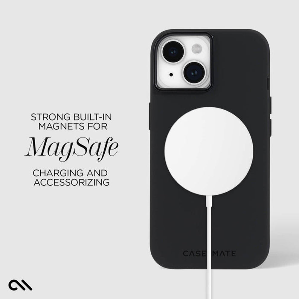 Case-Mate Silicone MagSafe Case For iPhone 15 - Black