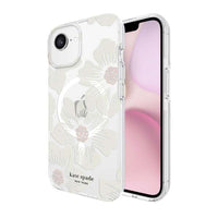Thumbnail for Kate Spade Hardshell Magsafe Case for iPhone 16e / 15 / 14 / 13 - Hollyhock Cream Floral