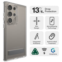 Thumbnail for ZAGG Crystal Palace Samsung Galaxy S24 Ultra Case with Kickstand - Clear