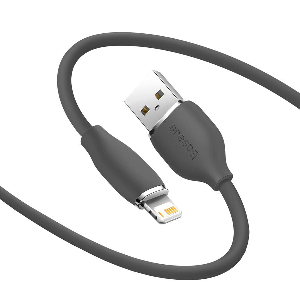 Baseus Jelly Liquid Silica Gel Fast Charging Data Cable USB to iP 2.4A 1.2m - Black