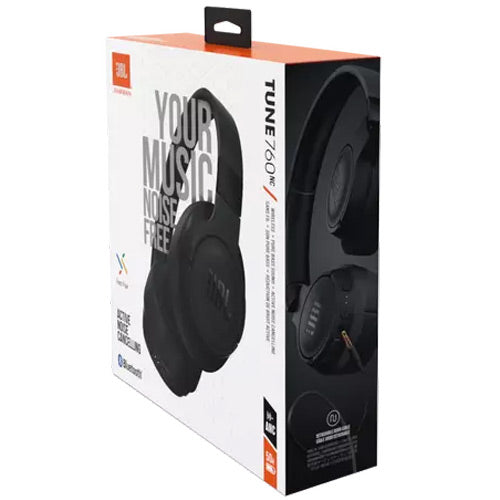 JBL Tune 760NC Noise Cancelling Over-Ear Headphones - Black