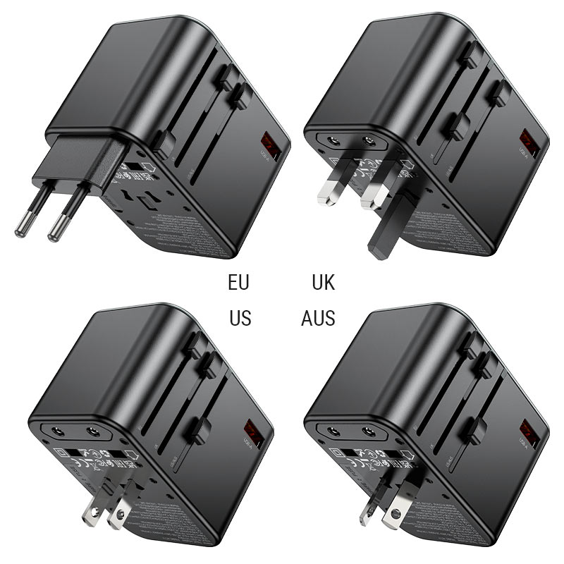 Hoco AC17 Supporter three-port PD65W(2C1A) universal conversion charger