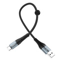 Hoco X38 2.4A Fast Charging USB-A to Micro-USB Anti-Bend Braided Cable 25cm