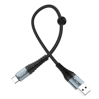 Thumbnail for Hoco X38 2.4A Fast Charging USB-A to Micro-USB Anti-Bend Braided Cable 25cm
