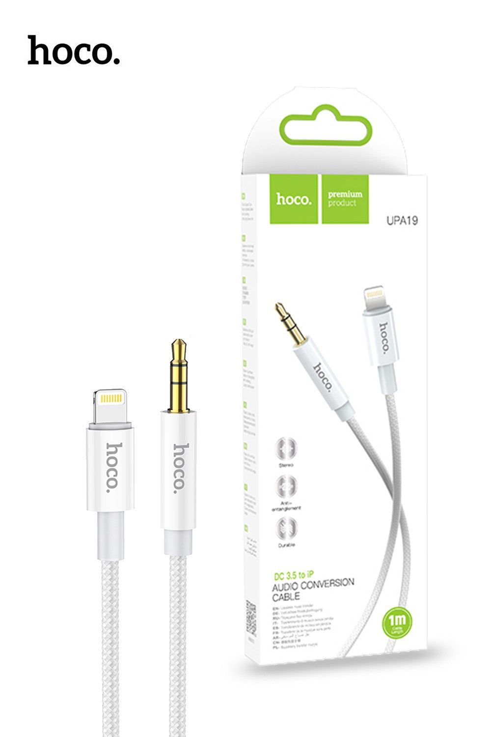 Hoco UPA19 Lightning to 3.5mm Cable - Silver