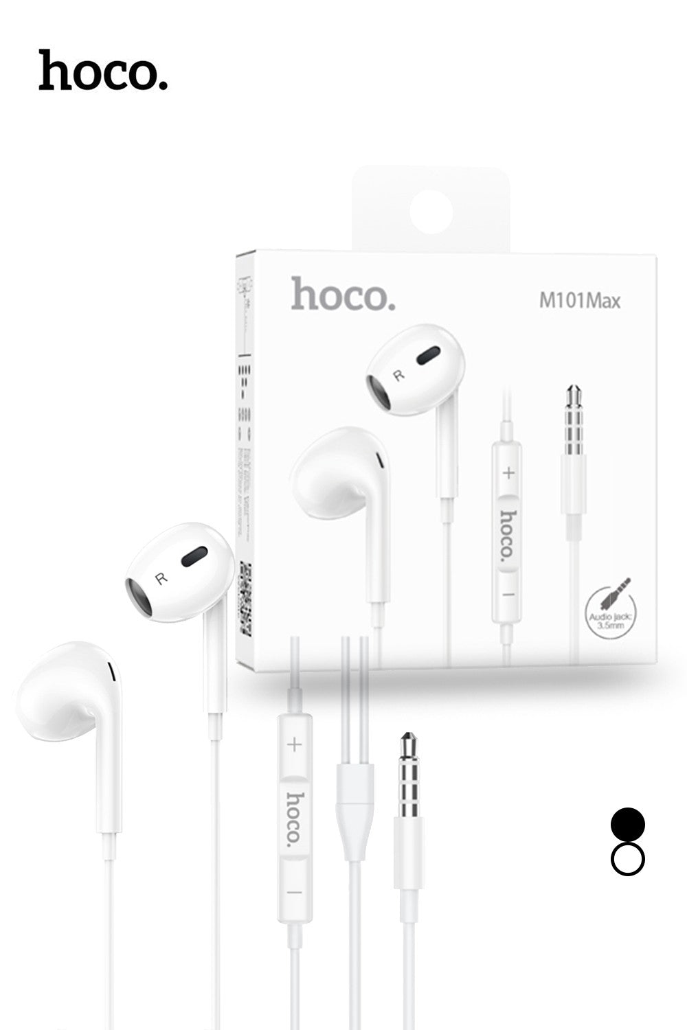 Hoco M101 Max 3.5mm Earphones - White