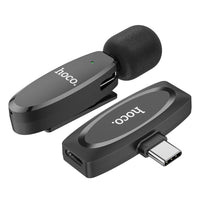Thumbnail for Hoco L15 USB-C Crystal Lavalier Wireless Digital Microphone - Black