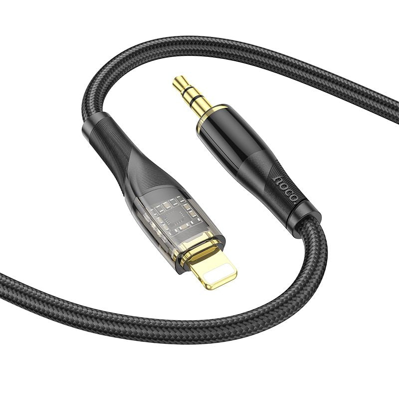 Hoco Lightning to 3.5mm AUX Audio Adapter Cable - Black