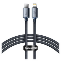 Thumbnail for Baseus Crystal Shine Series Fast charging data cable USB-C to Lightning 20W 1.2m - Black