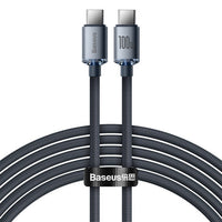 Thumbnail for Baseus Crystal Shine Series Fast Charging Data Cable USB-C to USB-C  100W 2M - Black