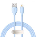 Baseus Jelly Liquid Silica Gel Fast Charging Data Cable USB to iP 2.4A 1.2m - Blue