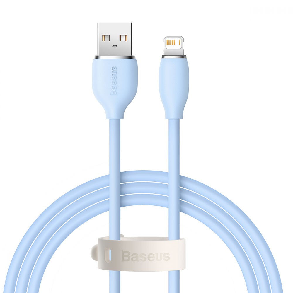 Baseus Jelly Liquid Silica Gel Fast Charging Data Cable USB to iP 2.4A 1.2m - Blue