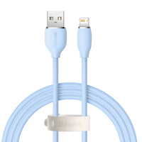 Thumbnail for Baseus Jelly Liquid Silica Gel Fast Charging Data Cable USB to iP 2.4A 1.2m - Blue