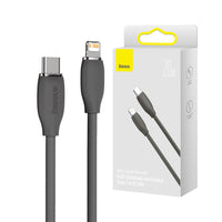 Thumbnail for Baseus Jelly Liquid Silica Gel Fast Charging Data Cable Type-C to iP 20W 1.2m - Black
