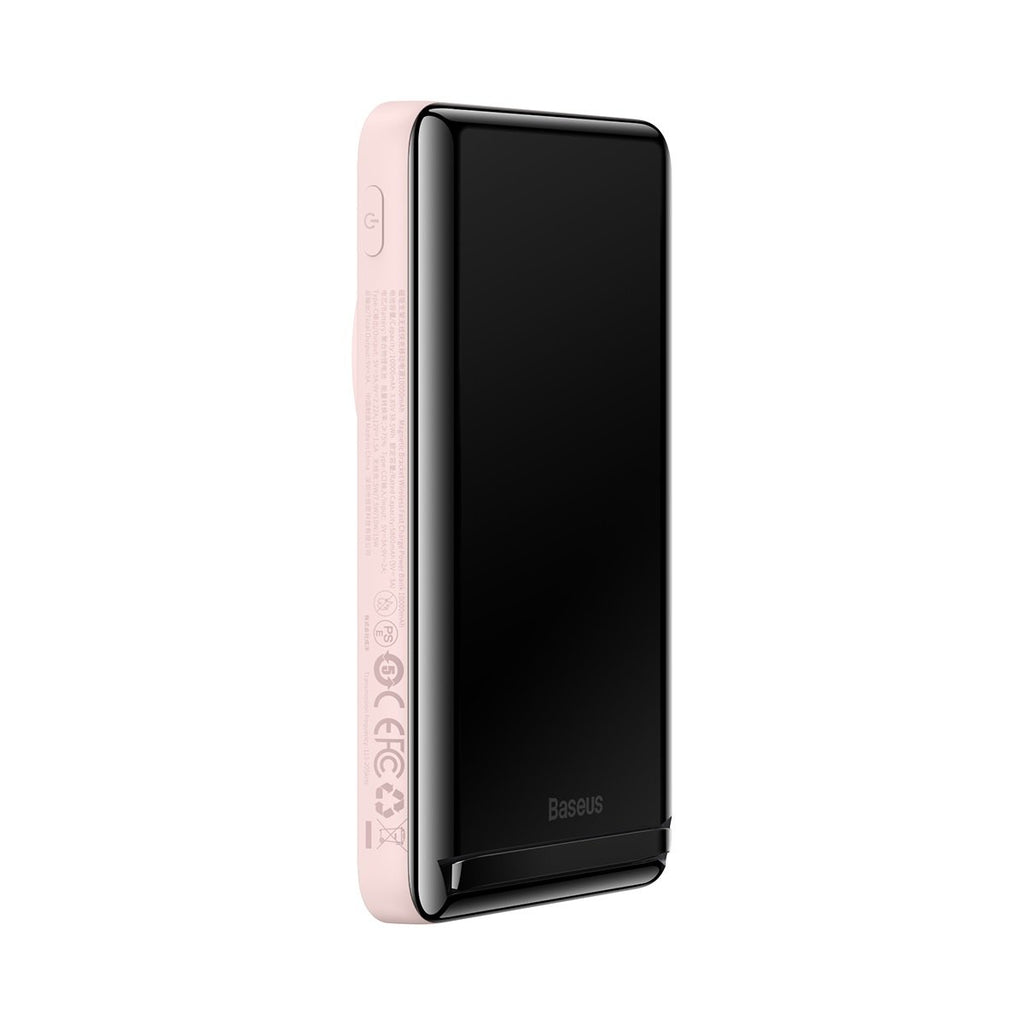 Baseus Magnetic Bracket Wireless Fast Charge Power Bank 10000mAh 20W - Pink