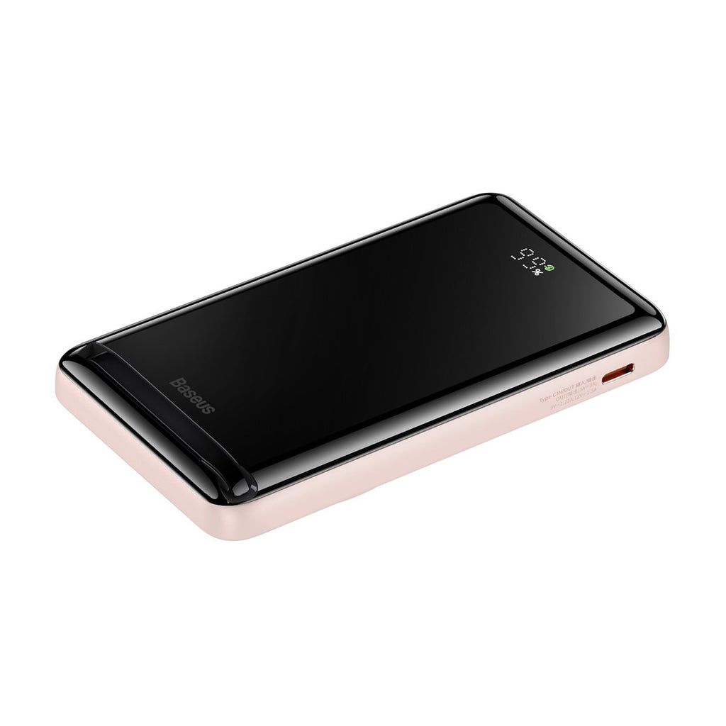 Baseus Magnetic Bracket Wireless Fast Charge Power Bank 10000mAh 20W - Pink