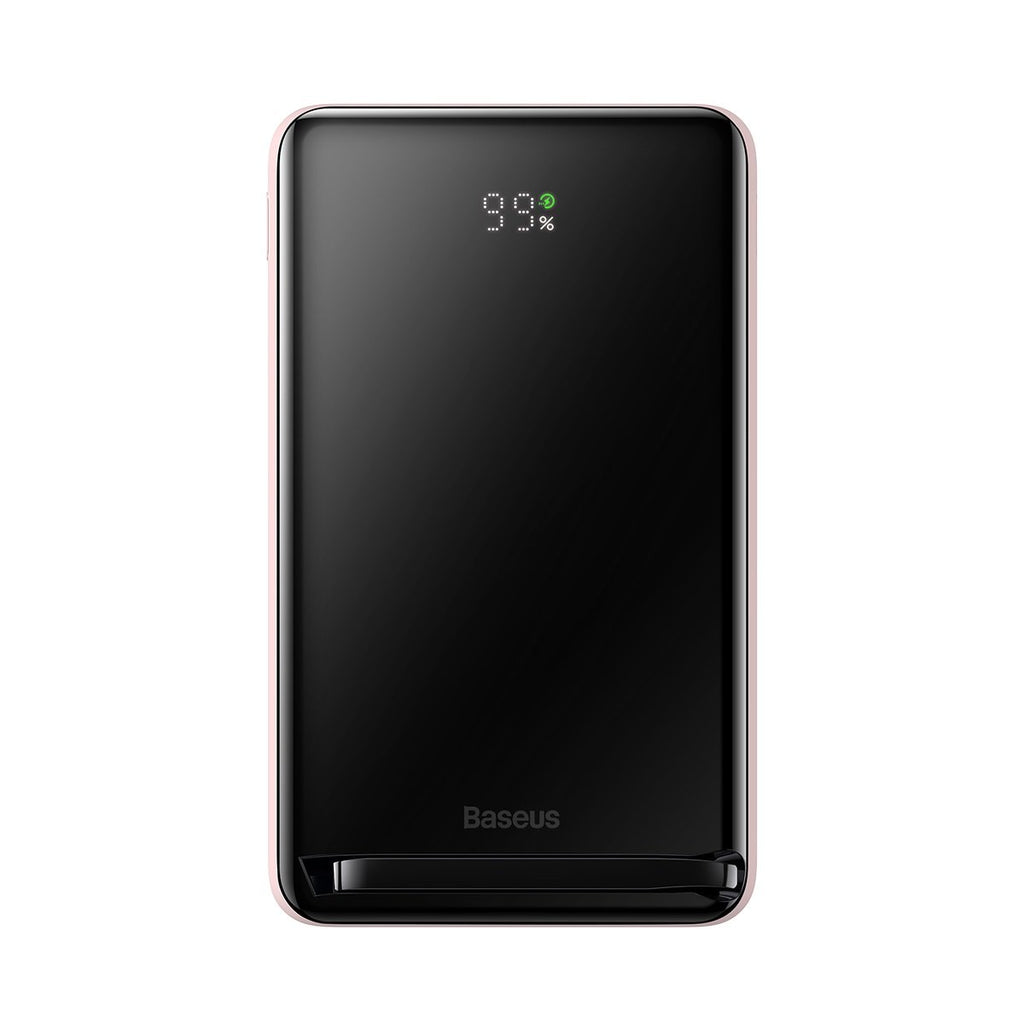 Baseus Magnetic Bracket Wireless Fast Charge Power Bank 10000mAh 20W - Pink