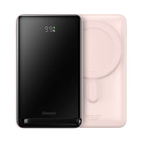 Thumbnail for Baseus Magnetic Bracket Wireless Fast Charge Power Bank 10000mAh 20W - Pink