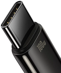 Thumbnail for Baseus Tungsten Gold Fast Charging Data Cable USB-A to USB-C 100W 1m - Black
