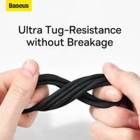 Thumbnail for Baseus Tungsten Gold Fast Charging Data Cable USB-A to USB-C 100W 2m - Black