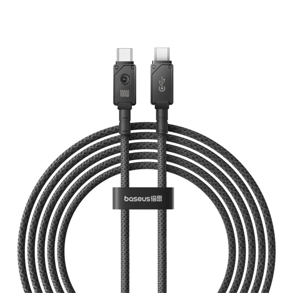 Baseus USB-C to USB-C 100W Aramid Fiber Unbreakable Series Fast Charging Braided Data Cable 200cm - Black