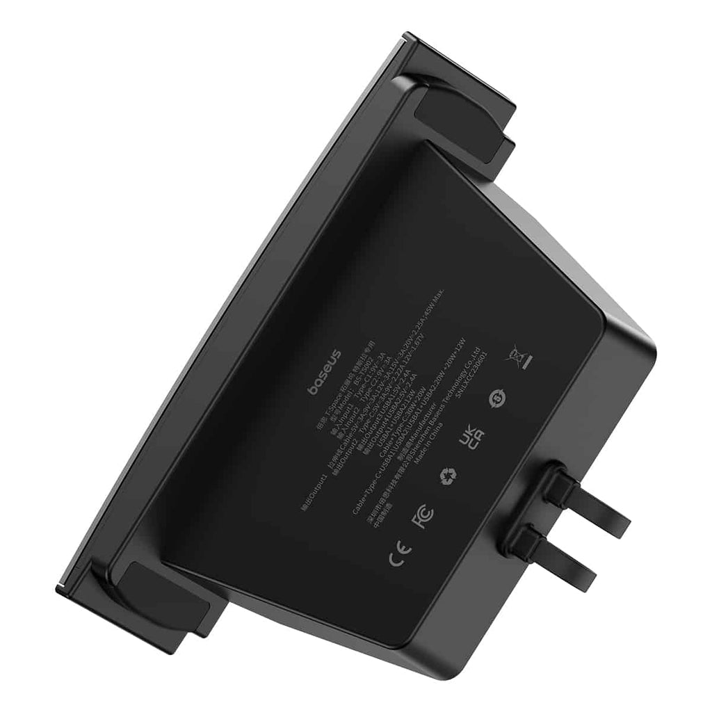 Baseus T-Space Series HUB for Tesla Cars with retractable 45W type-C cable-Black