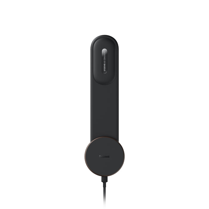 Baseus C02 Pro Series Magnetic 15W Wireless Charging Car Mount w/ Ambient Light - Black