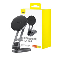 Thumbnail for Baseus T-Space Folding Metal Car Mount Magnetic Phone Holder For Tesla Screen with 3M Sticker