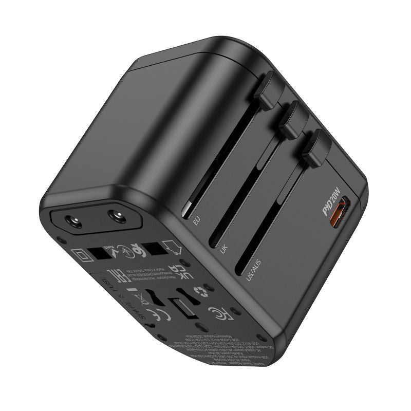 Hoco AC15 20W PD QC 3.0 Fast Charging International TRAVEL Charger Wall Adapter Socket AU|USA|UK|EU|
