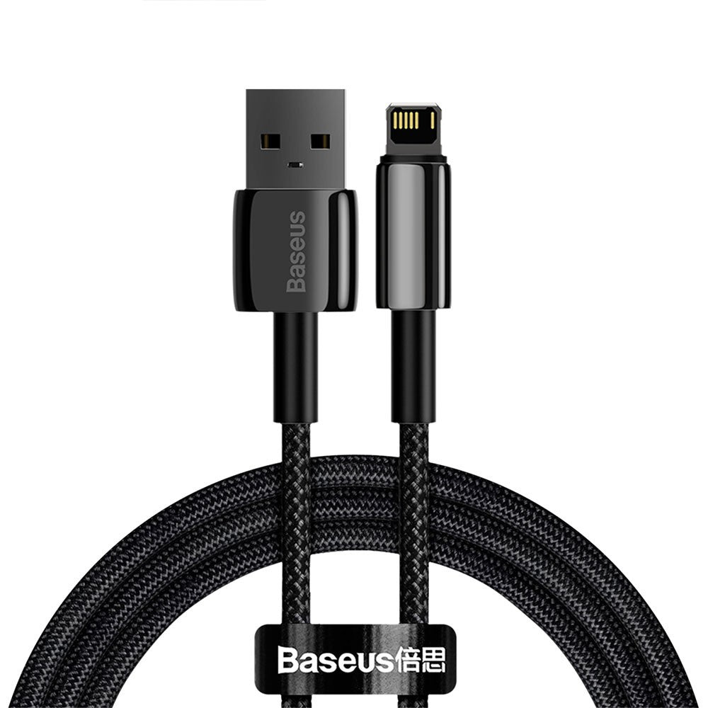 Baseus Tungsten Gold Fast Charging Data Cable USB-A to Lightning 2m - Black