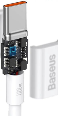 Thumbnail for Baseus Superior Series Fast Charging Data Cable USB-C to USB-C 100W 1Meter - White