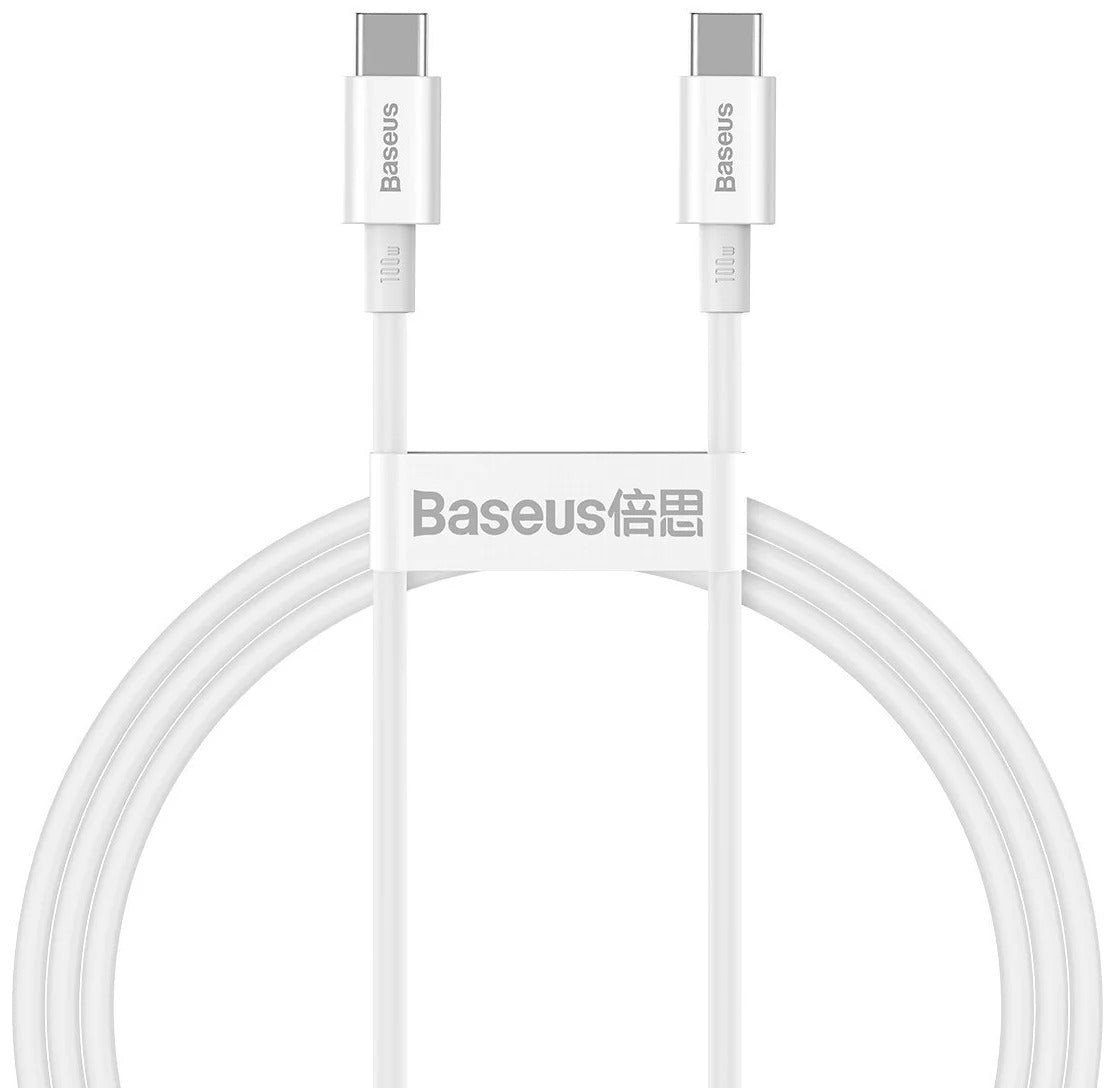 Baseus Superior Series Fast Charging Data Cable USB-C to USB-C 100W 1Meter - White