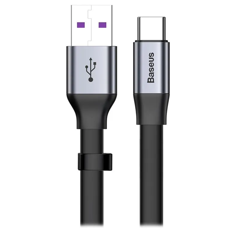 Baseus 40W|5A USB-A to USB-C Cable 23CM Short Cable Cord - Black