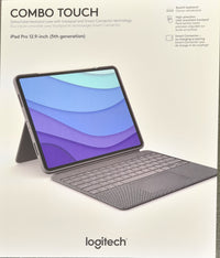 Thumbnail for Logitech Combo Touch Keyboard Case for iPad Pro 12.9 Inch - Grey