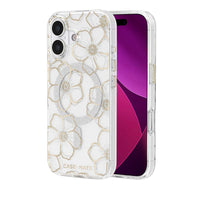 Thumbnail for Case-Mate Floral Gems MagSafe Case For Apple iPhone 17- Gold