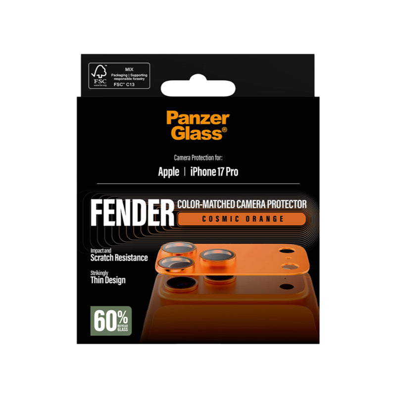 PanzerGlass Fender Camera Lens Protector for iPhone 17 Pro - Orange