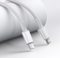 Thumbnail for Baseus High Density Braided  USB-C to Lightning 20W Fast Charging Cable Cord 2M - White