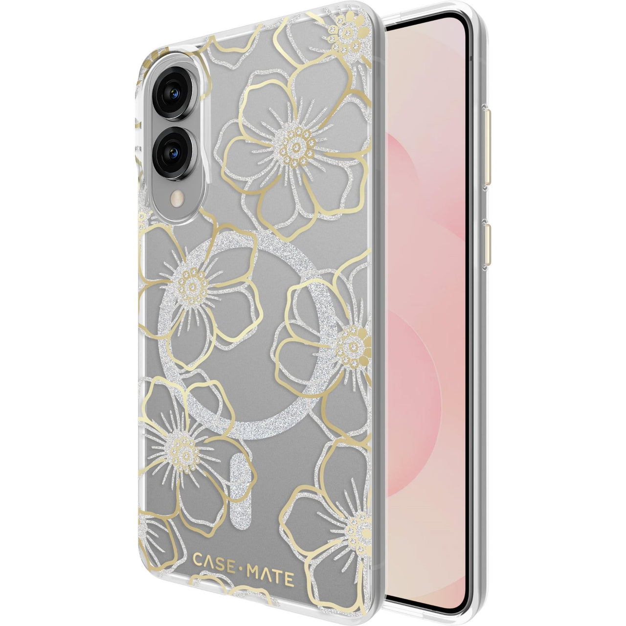Case-Mate Floral Gems Case W/Magnet For Samsung Galaxy S25 Edge - Gold