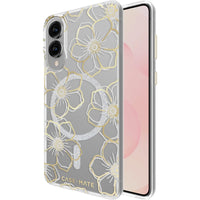 Thumbnail for Case-Mate Floral Gems Case W/Magnet For Samsung Galaxy S25 Edge - Gold