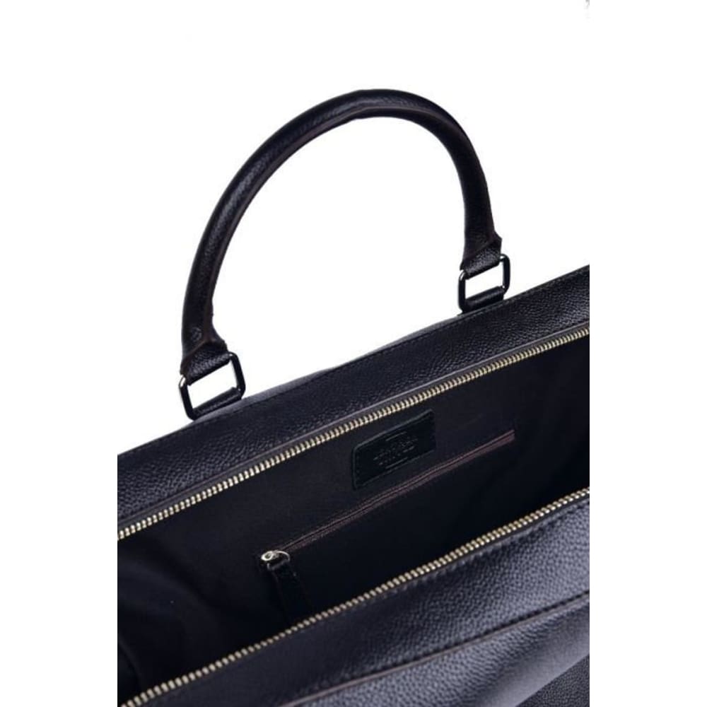 Leather United Laptop Bag - Black (Genuine Leather)