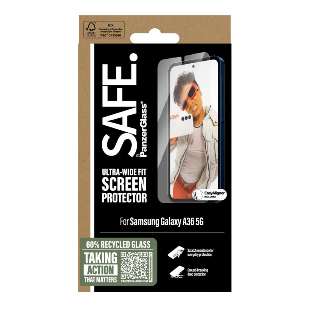 PanzerGlass UtraWide Fit Screen Protector for Samsung Galaxy A36 5G - Clear