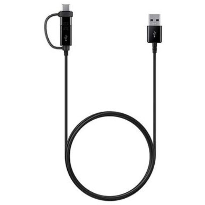 Samsung USB-C Dual Car Charger 30W 15W + 15W with Combo Cable - Black