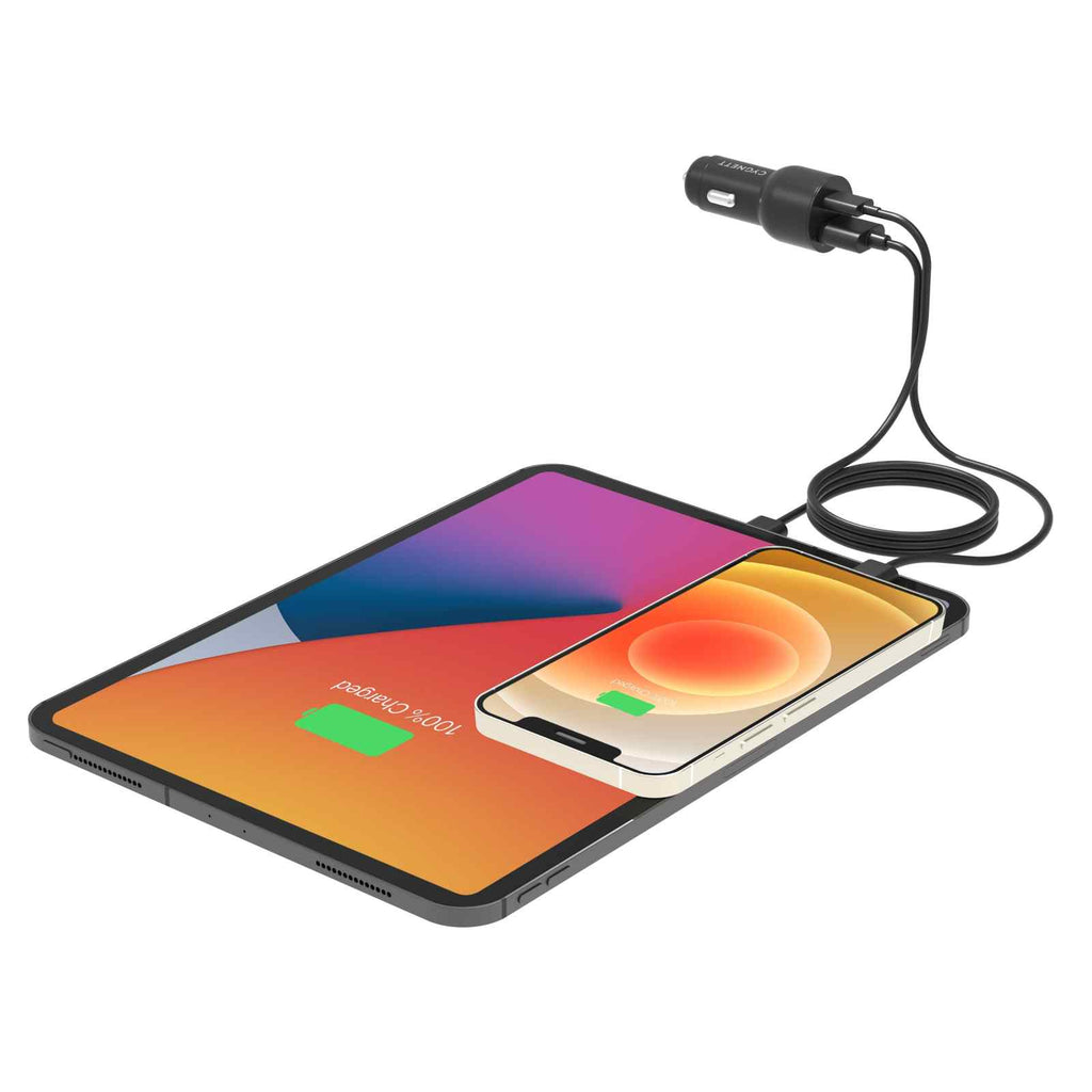 Cygnett 20W Dual Port Car Charger (20W USB-A + 20W USB-C) - Black