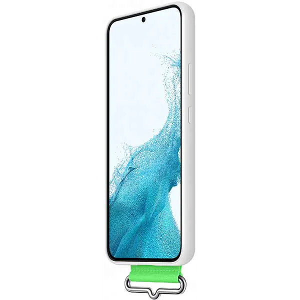 Samsung Silicone Cover with Strap Galaxy S22+ - White