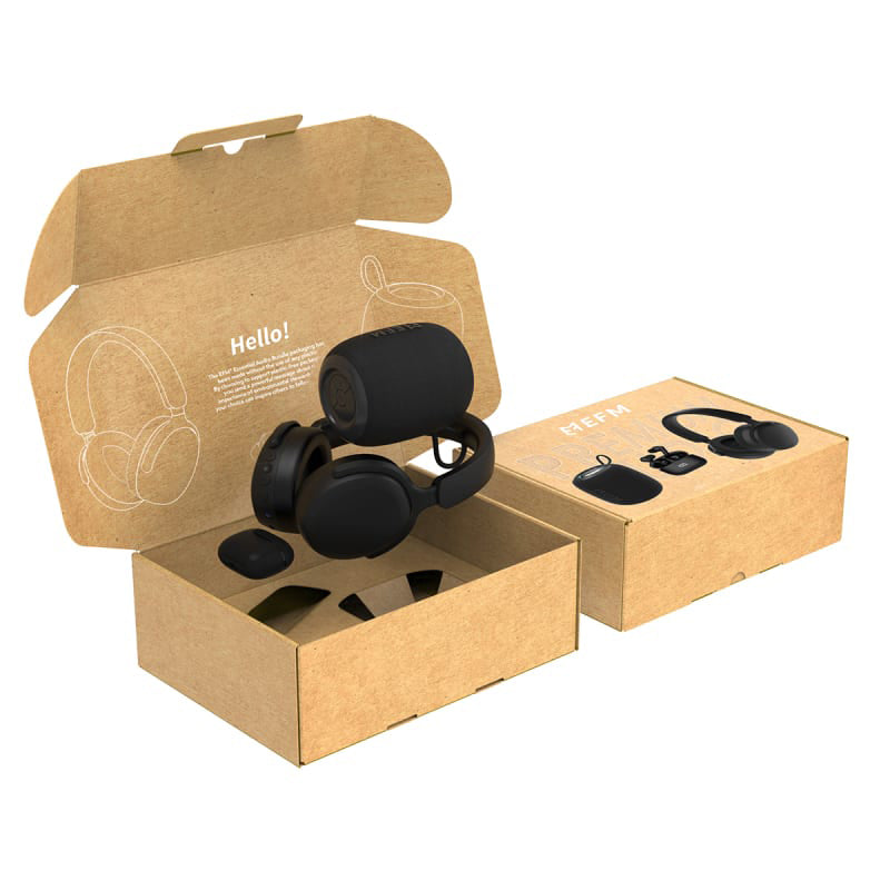 EFM Audio Essential Bundle with Bluetooth Speaker, Headphones and TWS Earbuds - Black