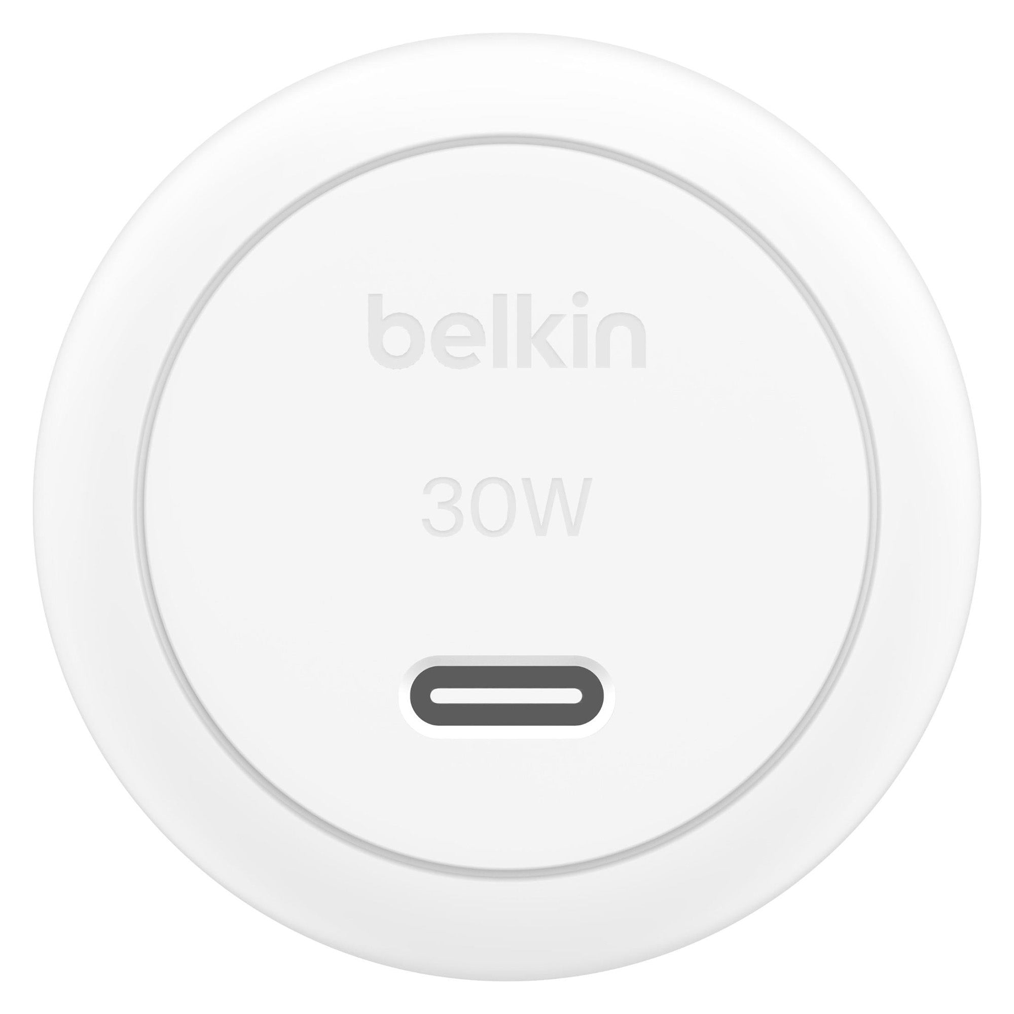 Belkin BoostCharge Compact USB-C Wall Charger 30W with USB-C to Lightning Cable - White