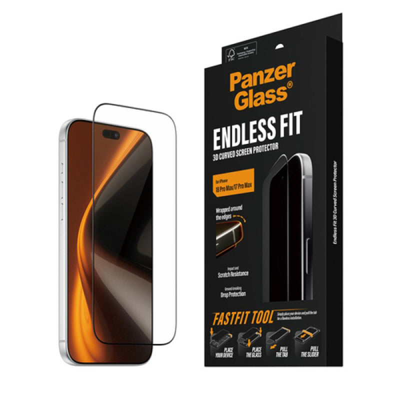PanzerGlass 3D Curve Screen Protector for New iPhone 2026 Pro Max / 17 Pro Max - Clear