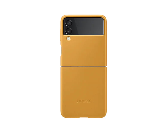 Samsung Leather Cover for Galaxy Flip3 - Mustard