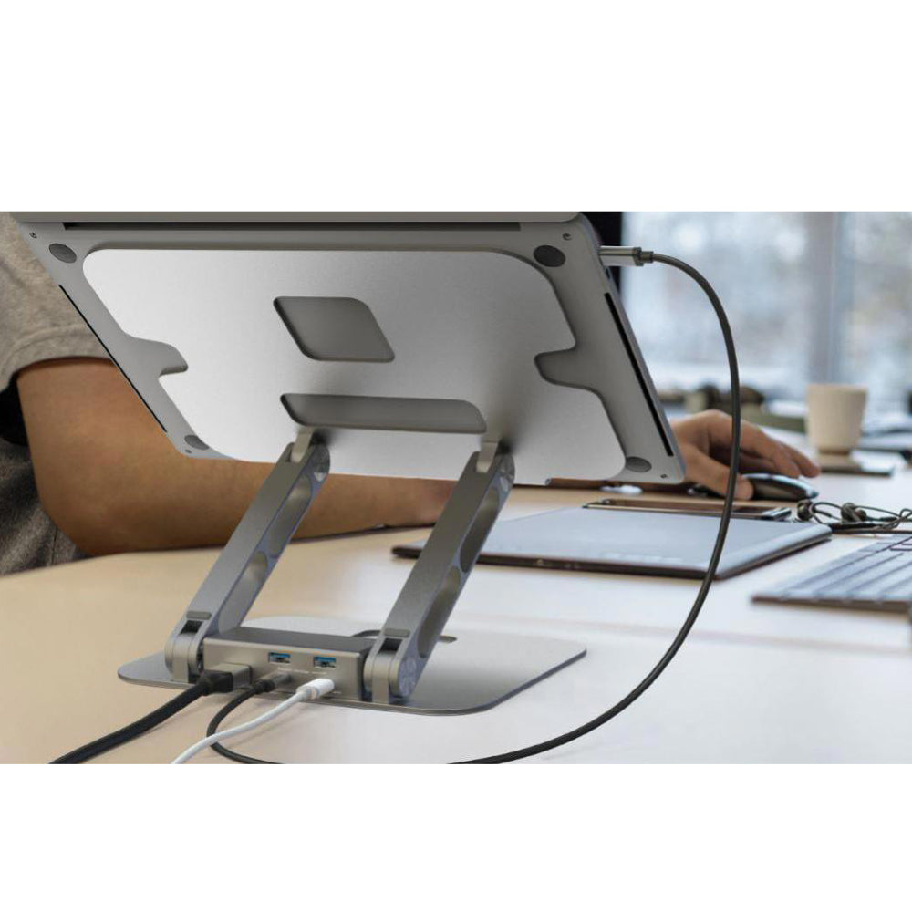 J5create JTS327 Multi-Angle single 4K HDMI Docking Laptop Stand with USB-C Pass Through