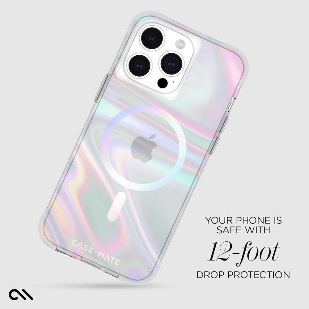 Case-Mate Soap Bubble MagSafe Case For iPhone 15 Pro Max - Iridescent